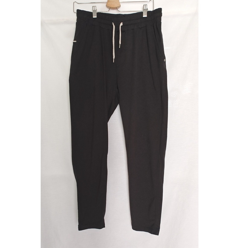 Vuori Ponto Performance Pants Heathered Black Gra Tapered Athletic Sweatpants L
